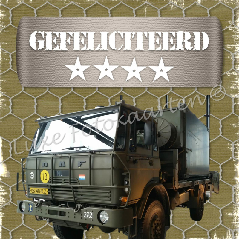 Gefeliciteerd Kind - legertruck
